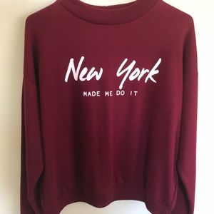 forever 21 red sweatshirt/sweater